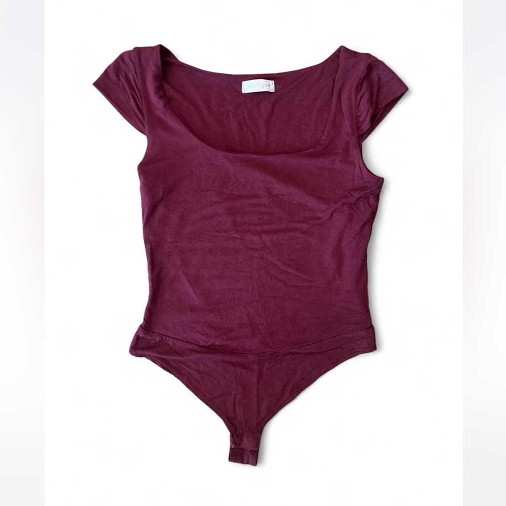 Burgundy Short Sleeve Bodysuit